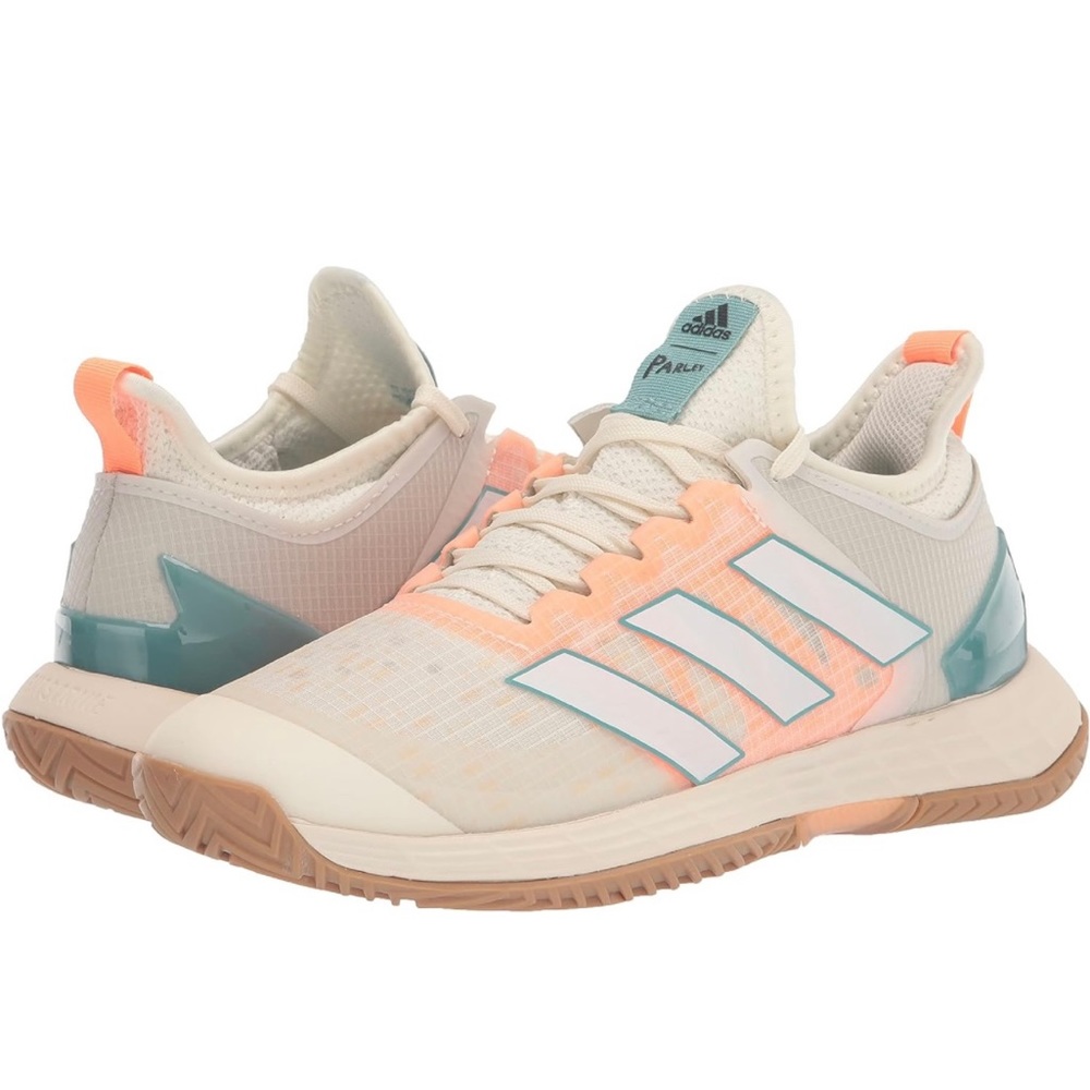 NEW Women's Adidas Adizero Ubersonic 4 Parley - US 6 Cloud White / Beam Orange